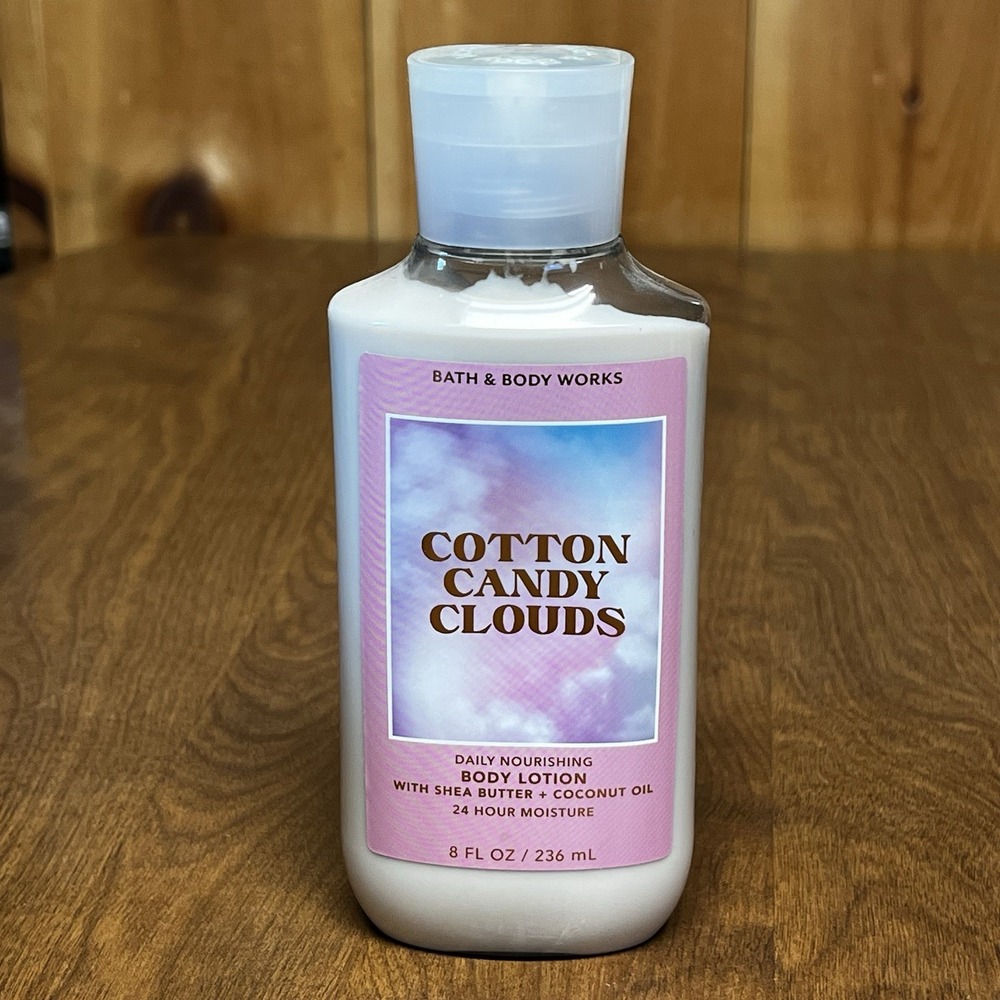 Bath & Body Works Cotton Candy Clouds Body Lotion 8oz Shea Butter Coconut Oil